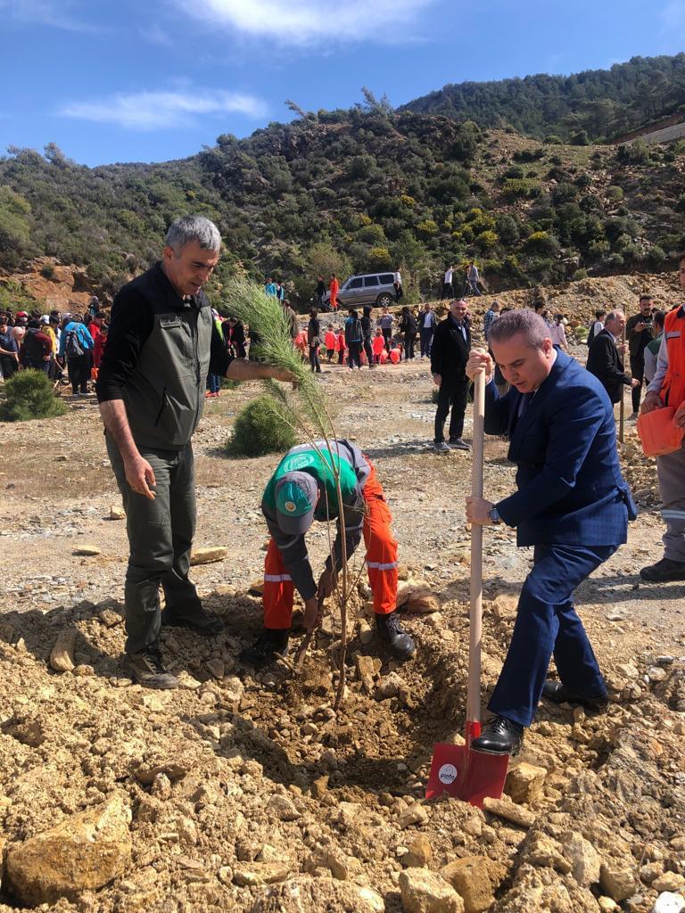 Anamur Orman İşleme Müdürlüğü 21 Martta Fidan Dikme Ekinliği düzenledi..