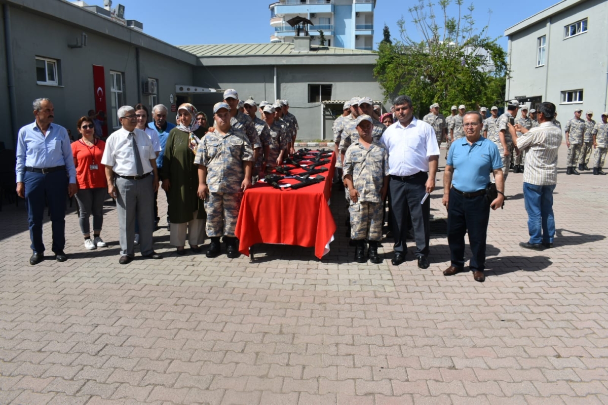 Anamur’da, Engellilere Temsili Askerlik Uygulaması ve Yemin Töreni