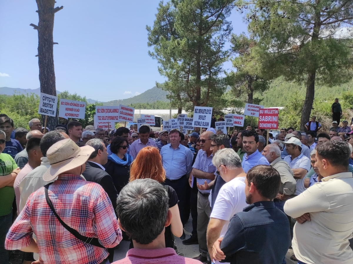 Bozyazı Karahirarlı Mahalle Sakinleri Mermer Ocağına Hayır Dedi..