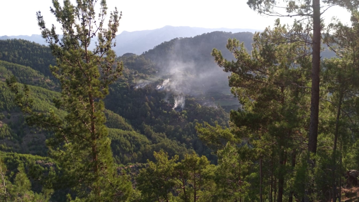 Anamur’da Orman Yangını Gece boyu Sürdü..