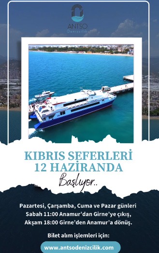 Anamur-KKTC  Seferleri Yarın Başlıyor