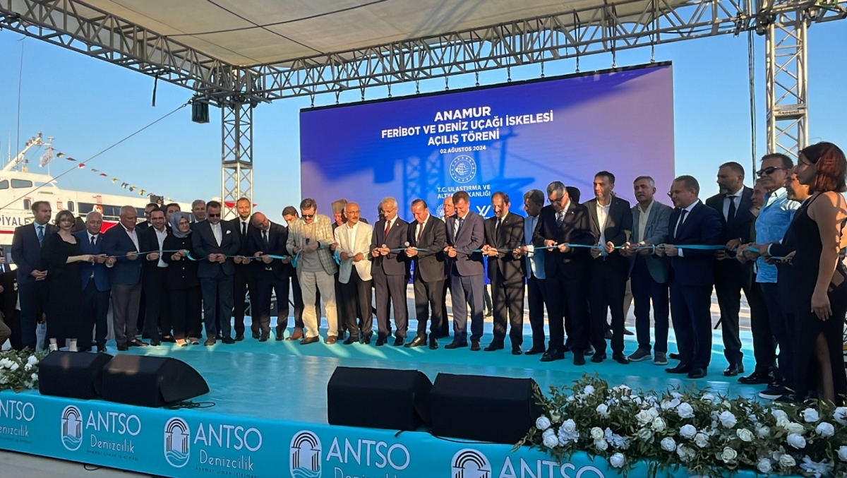Anamur Feribot ve Deniz Uçağı İskelesi Törenle Açıldı..