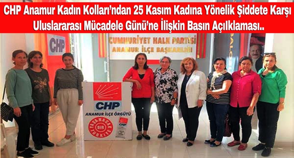 CHP Kadın Kolları'ndan Basın Açıklaması ..