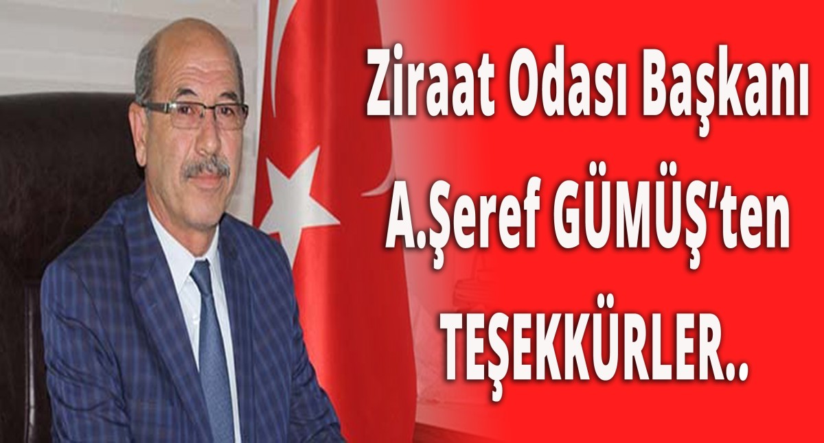 Ziraat Odası Başkanı GÜMÜŞ'ten Basın Açıklaması..