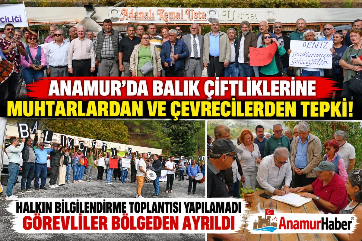 Anamur’da Balık Çiftliklerine Muhtarlardan Ve Çevrecilerden Tepki!