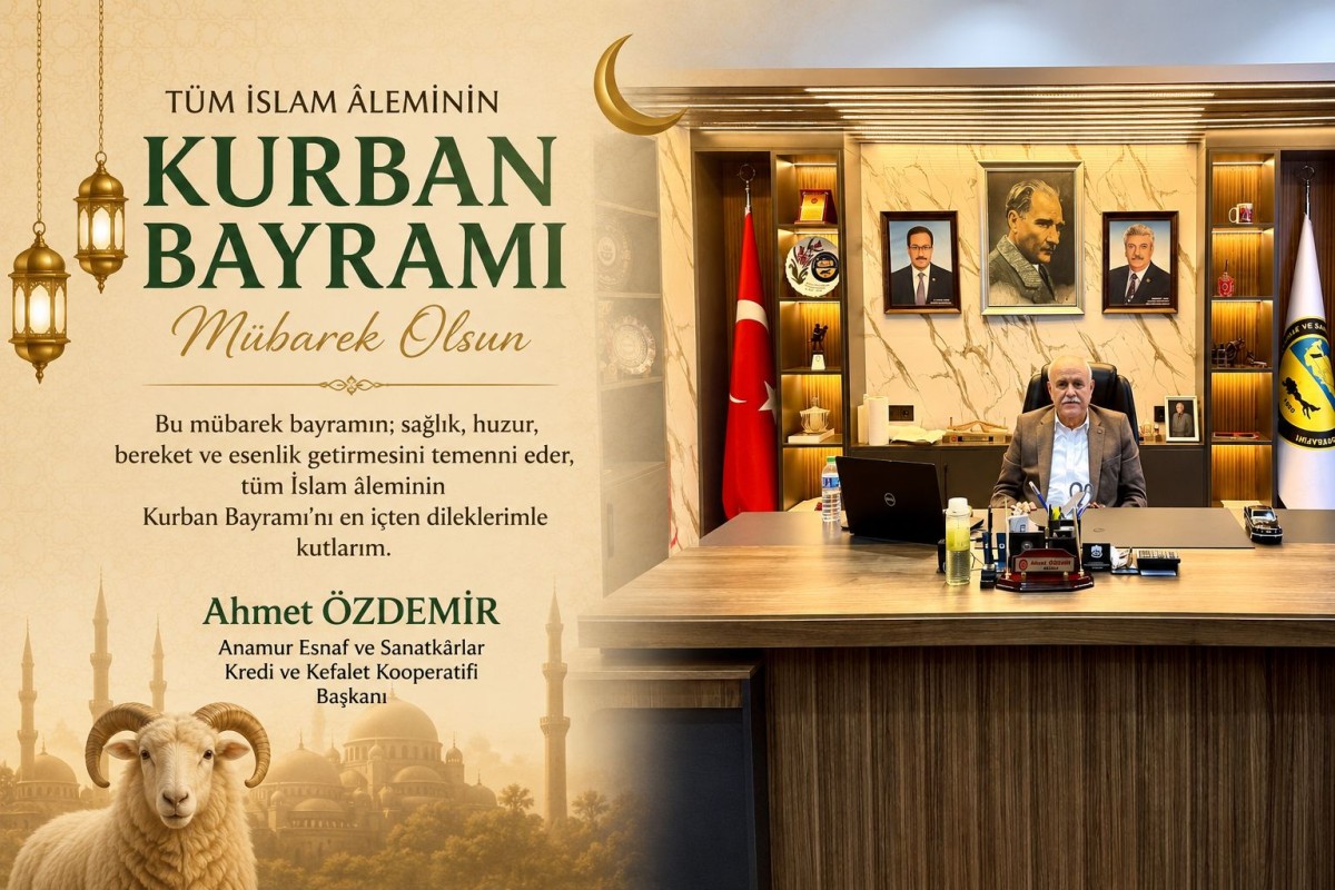 Anamur Esnaf Kredi ve Kefalet Koop. Başkanı Ahmet Özdemir Bayrmaınızı Kutlar..
