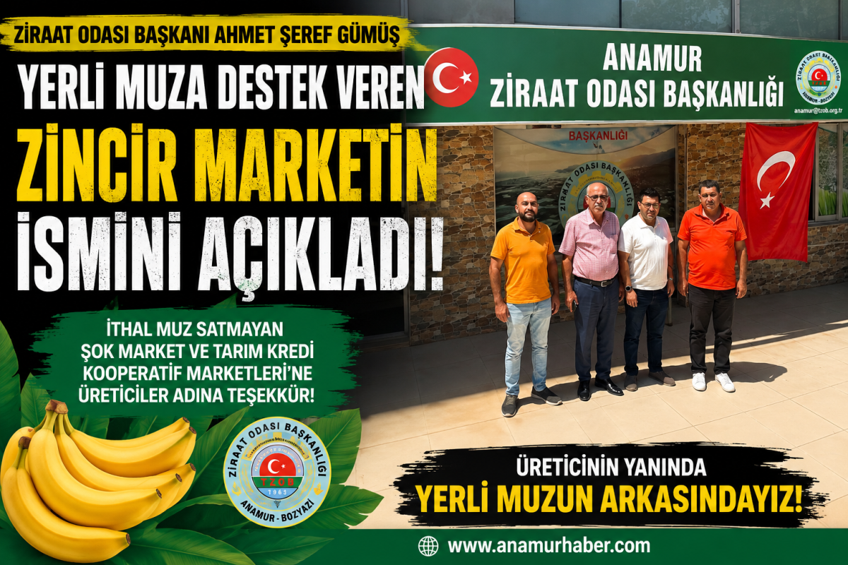 Ziraat Odası Başkanı Gümüş, Yerli Muza Destek Veren Zincir Marketleri Açıkladı.!