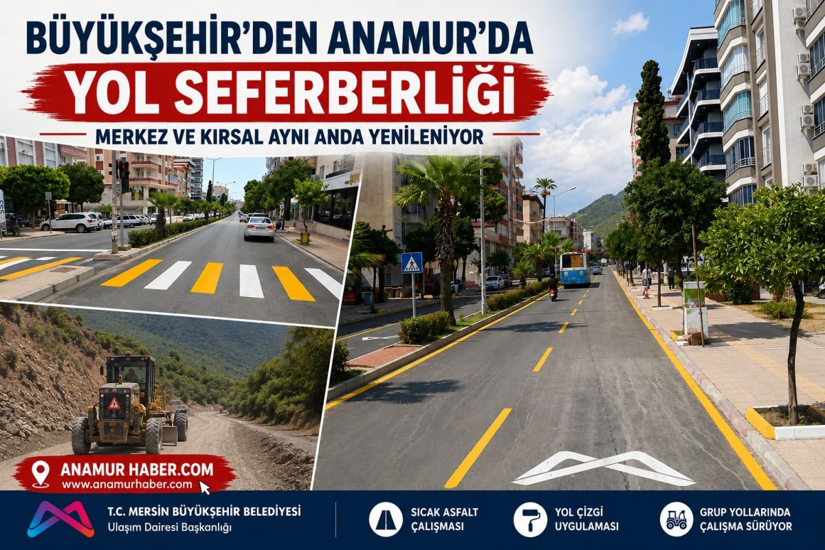 Büyükşehir’den Anamur’da Yol Seferberliği: Merkez ve Kırsal Aynı Anda Yenileniyor..